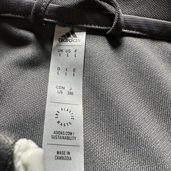 Adidas‎ Men's Large Jacket Zip Lightweight Aeroready Athletic Windbreaker *read - Picture 4 of 11